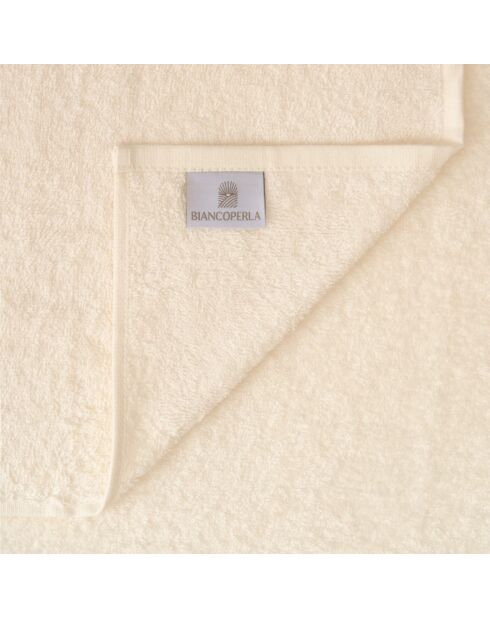 Set di 2 asciugamani per viso e ospiti in cotone Soraya beige - 110x60 + 60x40 cm