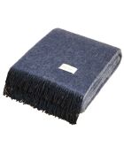 Plaid en laine, alpaga et mohair camden denim - 150x200 cm