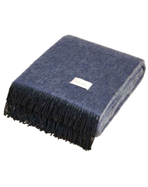 Plaid en laine, alpaga et mohair camden denim - 150x200 cm