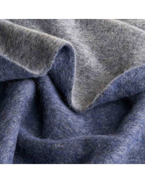 Plaid en laine, alpaga et mohair camden denim - 150x200 cm