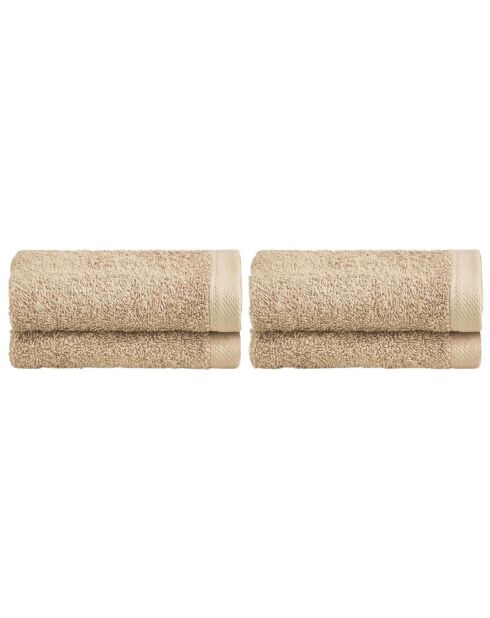Set de 4 paños Elisa Beach de algodón - 30x30 cm