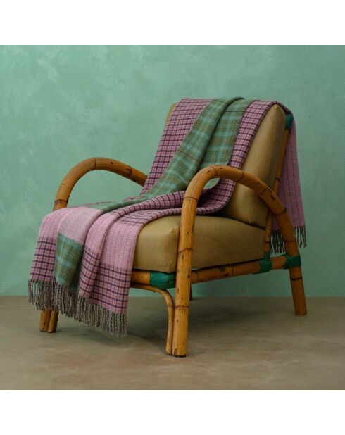 Plaid en laine Strauss poudre/musc - 150x200 cm