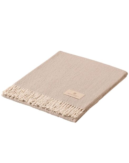 Plaid en coton Levante beige - 150x200 cm