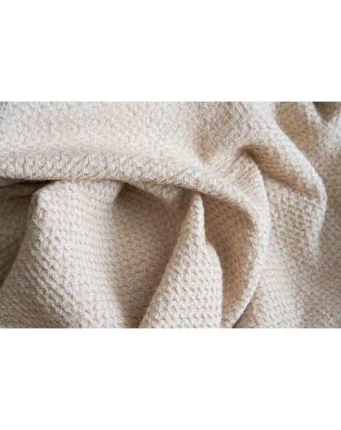 Plaid en coton Levante beige - 150x200 cm