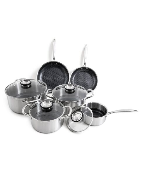 Set de 10 pièces Blacksteel triplex argenté