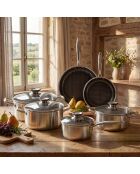 Set de 10 pièces Blacksteel triplex argenté