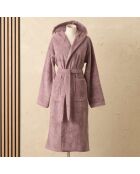 Peignoir de bain en coton Elisa rose