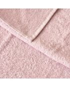 Lot de 2 serviettes éponges visage , invité en coton Louvre roses - 110x60 + 60x40 cm