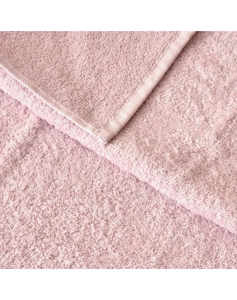 Lot de 2 serviettes éponges visage , invité en coton Louvre roses - 110x60 + 60x40 cm