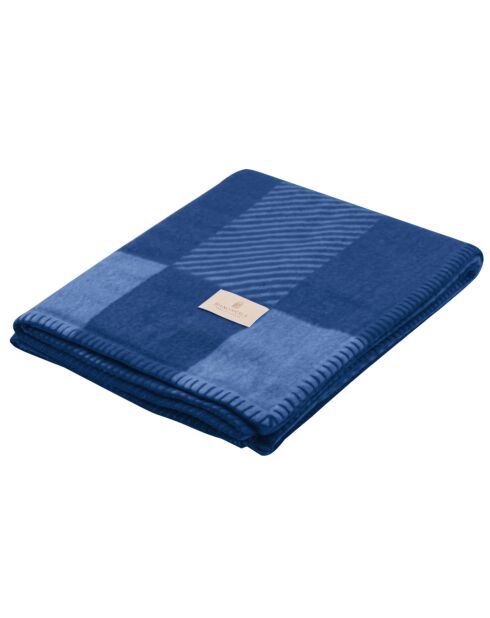 Plaid en laine Tableu bleu royal - 150x200 cm