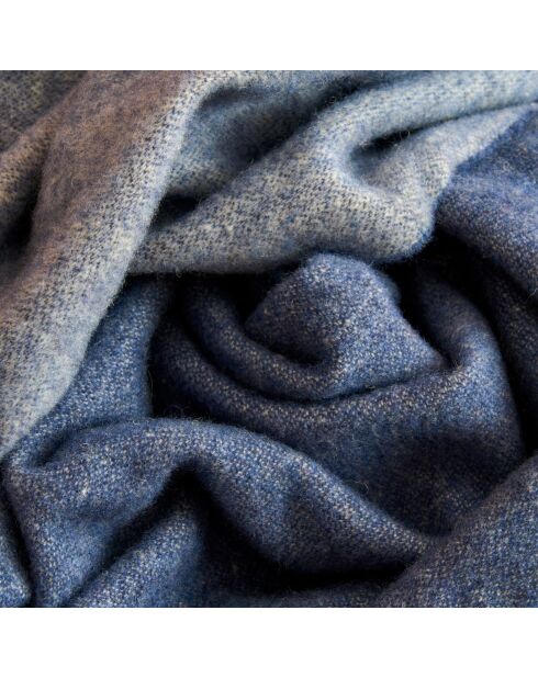 Plaid en laine Double Face denim - 130x170 cm