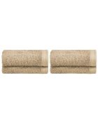 Set de 4 paños Elisa de algodón beige - 30x30 cm
