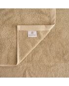 Set de 4 paños Elisa de algodón beige - 30x30 cm