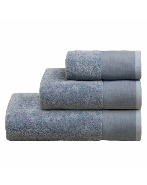 Toallas para rostro, invitados y baño de algodón azul Mojave, 3 piezas