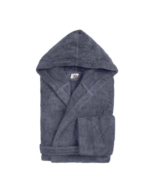 Peignoir de bain en coton Elisa bleu