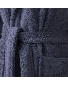 Peignoir de bain en coton Elisa bleu
