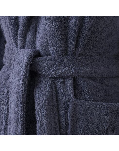 Peignoir de bain en coton Elisa bleu