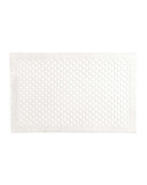 Tappeto da bagno Elisa in cotone avorio - 60x90 cm