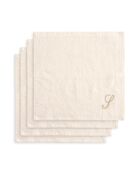 Cesta + 4 paños de algodón Zahra S marfil - 30x30 cm