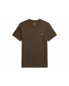 khakigrünes maßgeschneidertes Slim Fit-T-Shirt aus