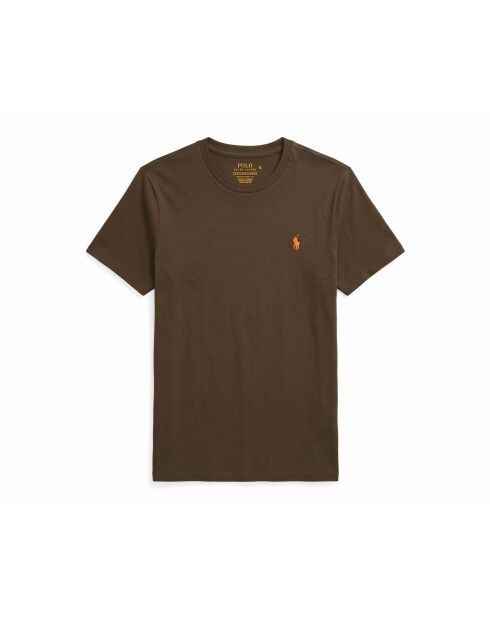 khakigrünes maßgeschneidertes Slim Fit-T-Shirt aus