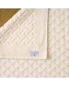 Alfombra de baño Elisa de algodón marfil - 40x60 cm