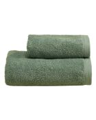 Set di 2 asciugamani per viso e ospiti Elisa wood in cotone - 110x60 + 60x40 cm