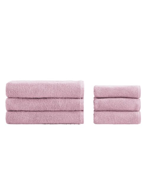 Lot de 6 serviettes éponges visage , invité en coton Versilia incense - 110x60 + 60x40 cm