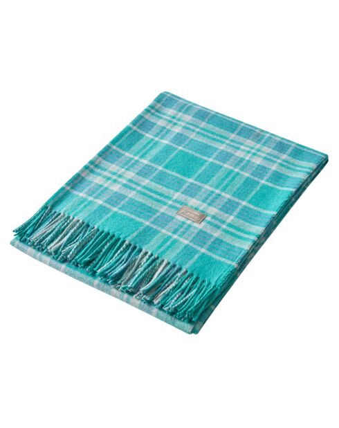 Plaid en coton Melissa bleu ciel - 150x200 cm