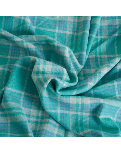 Plaid en coton Melissa bleu ciel - 150x200 cm