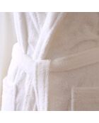 Peignoir de bain en coton Elisa blanc