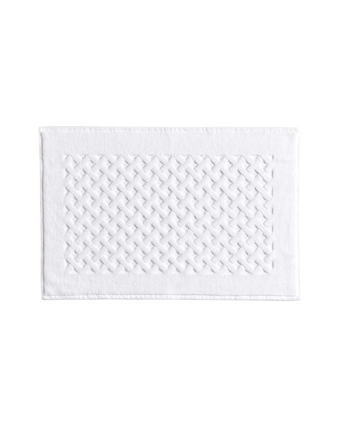 Tappeto da bagno Elisa in cotone bianco - 40x60 cm