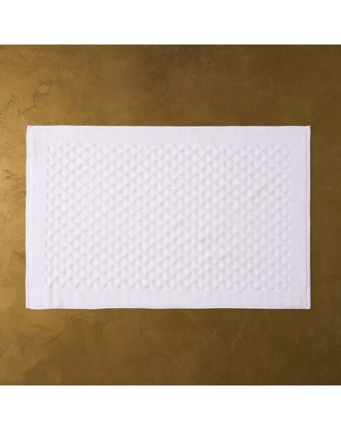 Tappeto da bagno Elisa in cotone bianco - 40x60 cm