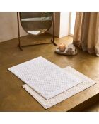 Tappeto da bagno Elisa in cotone bianco - 40x60 cm