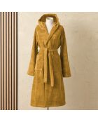 Peignoir à capuche en coton Elisa bronze