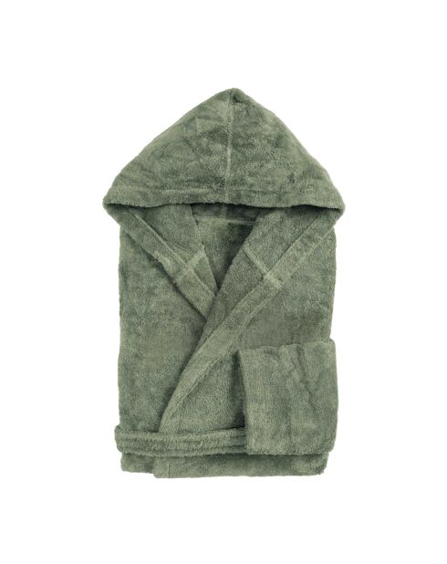 Peignoir à capuche en coton Elisa bois
