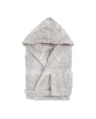 Peignoir à capuche en coton Elisa huître