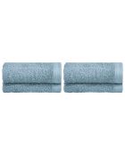 Set de 4 paños Elisa de algodón azul cielo - 30x30 cm