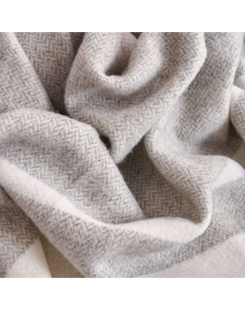 Plaid en laine Artico perle - 170x130 cm
