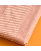 Plaid en laine Tableu rose poudré - 150x200 cm