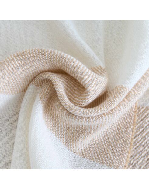 Plaid en coton Cruz champagne - 140x180 cm