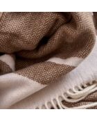 Plaid en laine Artico brun - 170x130 cm