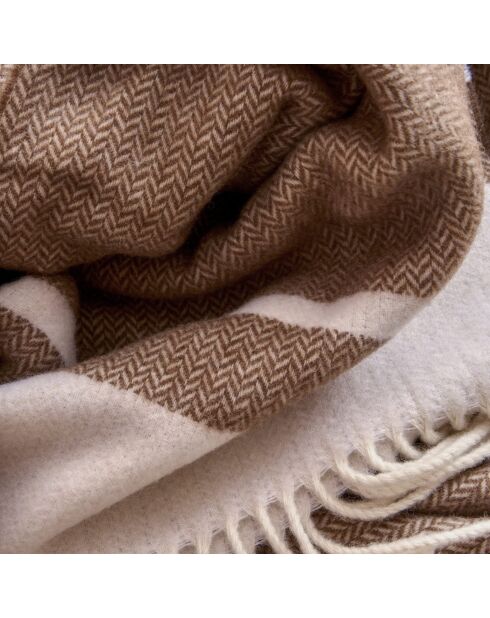 Plaid en laine Artico brun - 170x130 cm