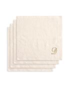 Mand + 4 katoenen washandjes Zahra D ivoor - 30x30 cm
