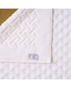 Alfombra de baño Elisa de algodón blanco - 60x90 cm