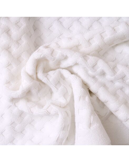 Alfombra de baño Elisa de algodón blanco - 60x90 cm