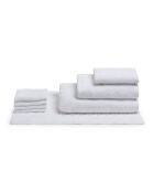 Ensemble de salle de bain en coton Elisa blanc - 8 pièces