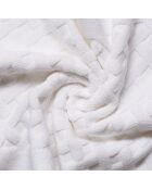 Ensemble de salle de bain en coton Elisa blanc - 8 pièces