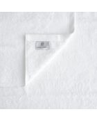 Ensemble de salle de bain en coton Elisa blanc - 8 pièces