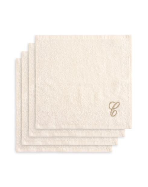 Cesta + 4 paños de algodón Zahra C marfil - 30x30 cm
